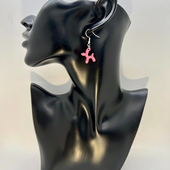 Balloon Animal Earrings - Puppy Dog Earrings - Clown Earrings - Party Earrings - Picture 6 of 10